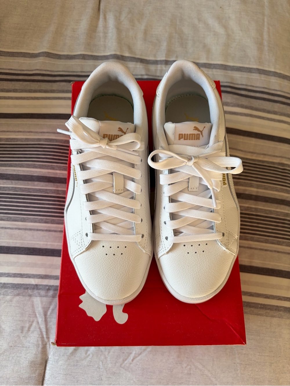 Puma Women's White Low-Top Leather Sneakers